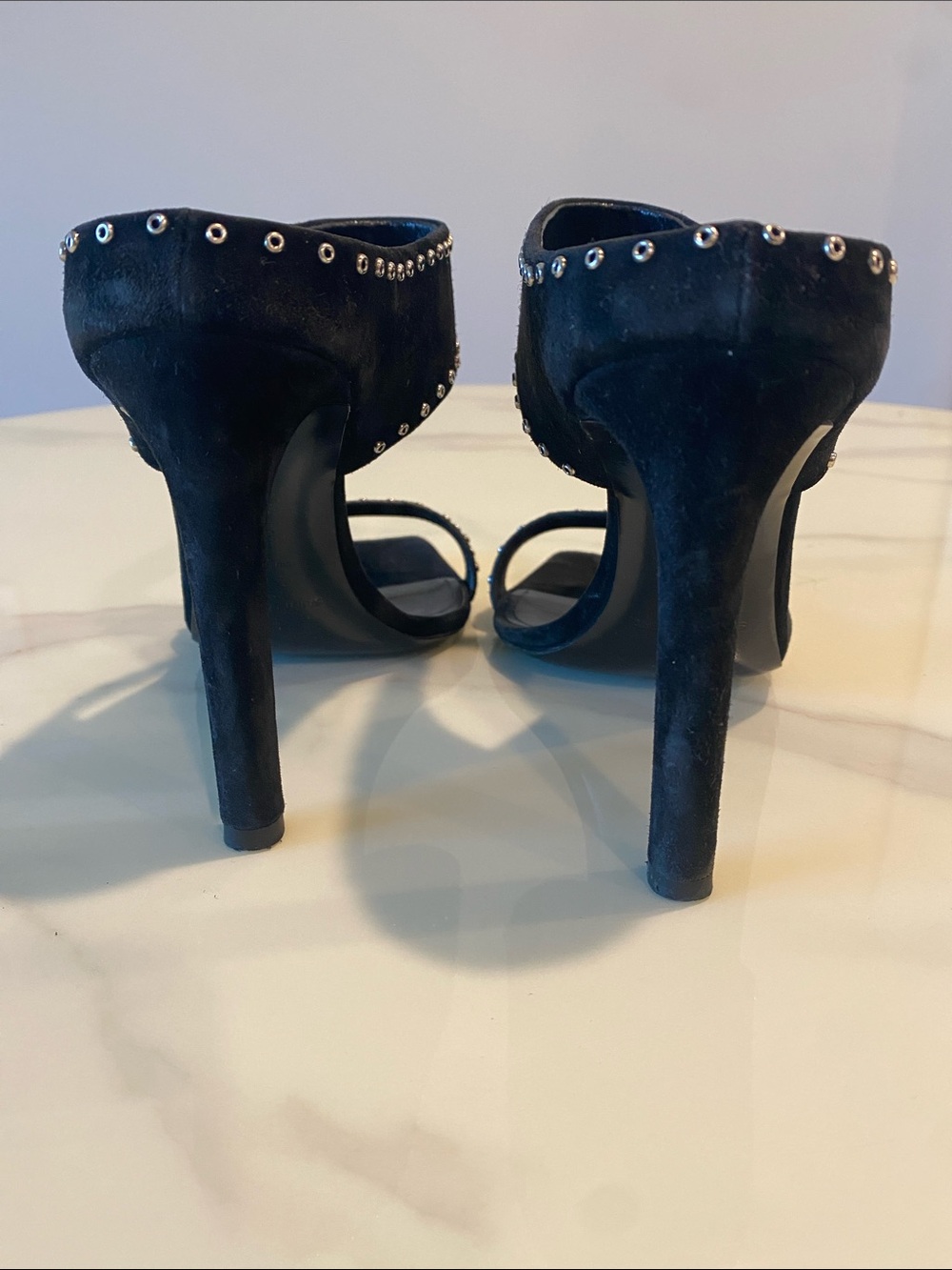 Saint Laurent Black Studded Heels - Picture 6 of 8